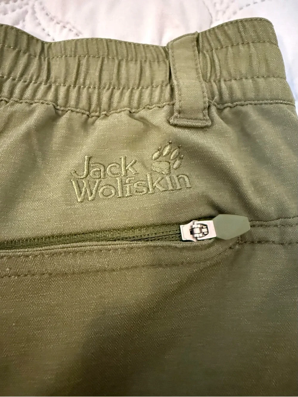 Jack Wolfskin FlexShield Hiking Pants Women Small Olive Green Capri Outdoor - Picture 3 of 8